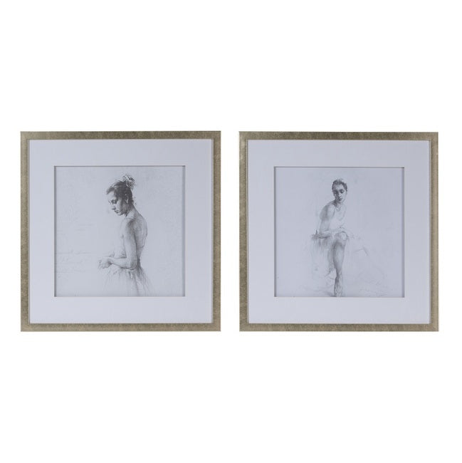 Set 2 Ballerina Framed Prints 54cm