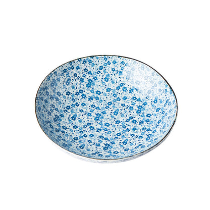 Pasta Bowl 21cm Blue Daisy Glaze - Image 3