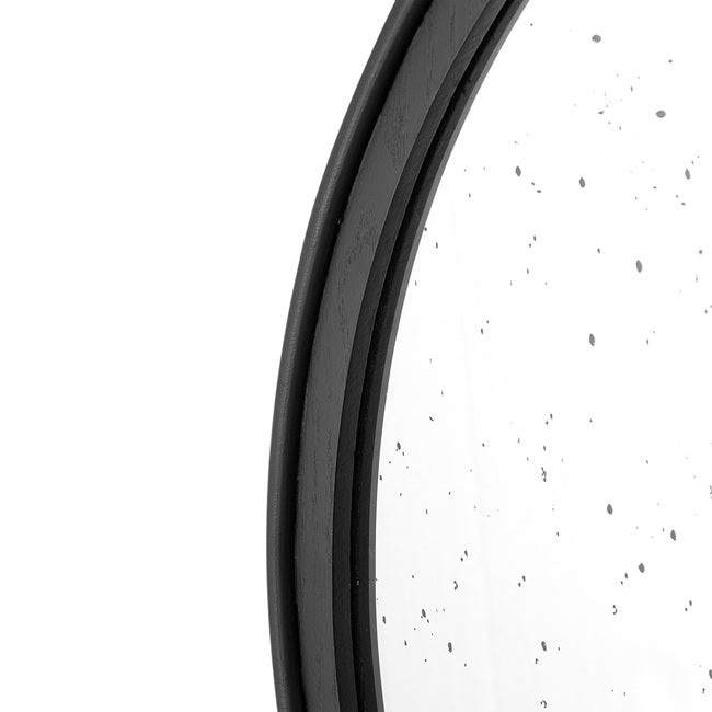Bingley Rose Black Speckled Round Mirror 82cm - Image 4