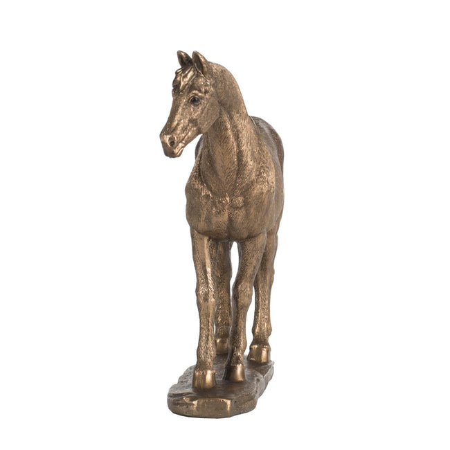 Horse Statue in Rustic Gold Finish 18cm - Image 2