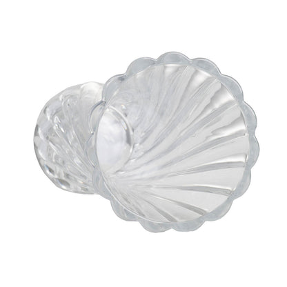 Clear Glass Curved Column Vase 20cm - Image 2