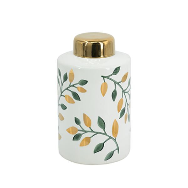 Tall Botanical Lidded Jar 41cm