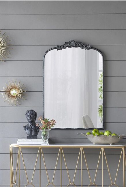 Baroque Tall Black Wall Mirror 91cm - Image 5