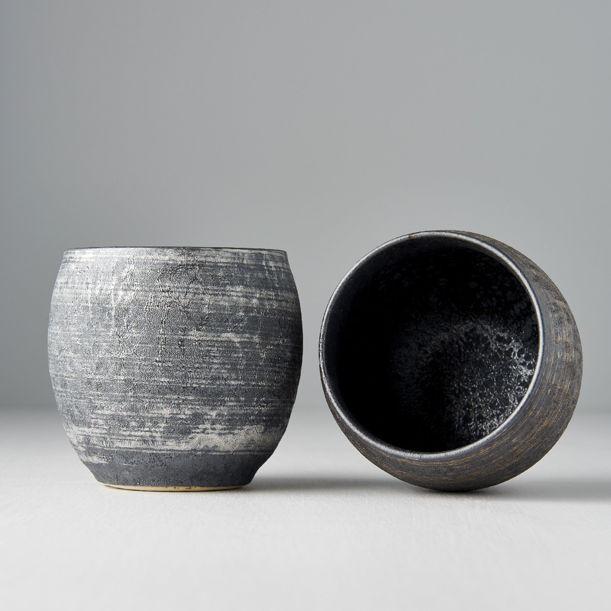 Cup Set Sho Chu 2pcs 320ml Silver Bronze Glaze