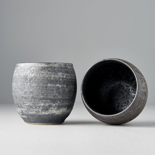 Cup Set Sho Chu 2pcs 320ml Silver Bronze Glaze