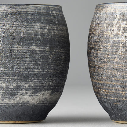 Cup Set Sho Chu 2pcs 320ml Silver Bronze Glaze - Image 4