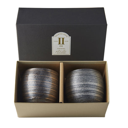 Cup Set Sho Chu 2pcs 320ml Silver Bronze Glaze - Image 2