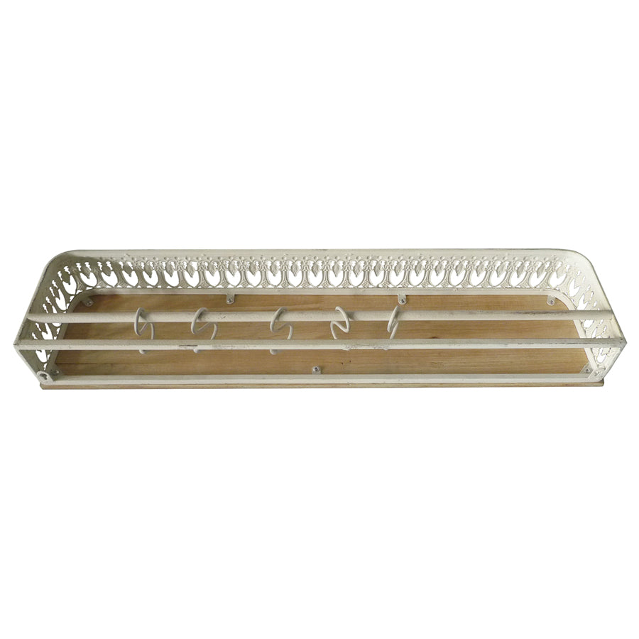 Martinique Classic Wall Shelf w Removeable Hooks 80cm - Image 3