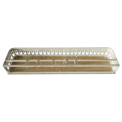 Martinique Classic Wall Shelf w Removeable Hooks 80cm - Image 3
