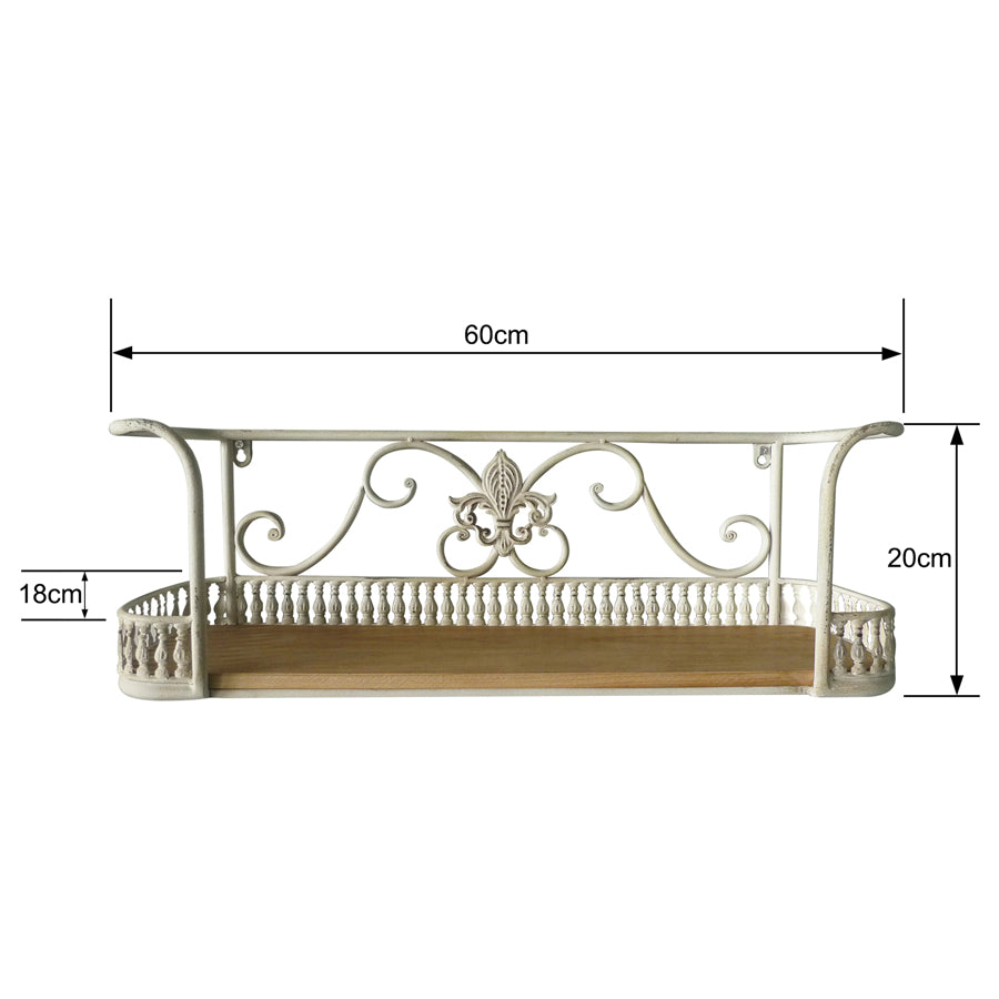 Martinique Fleur Wall Shelf 60cm - Image 4