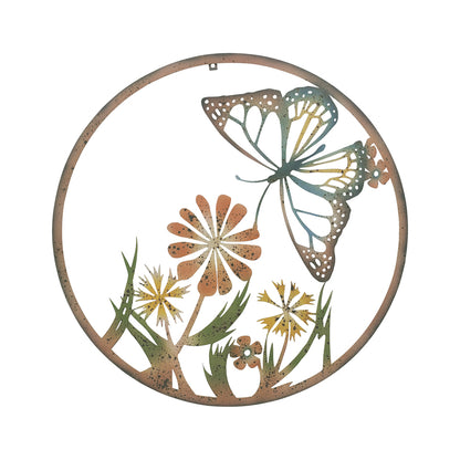 Colour Rust Butterfly Laser-cut Wall art 70cm