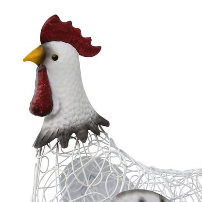 White Wire Garden Metal Chook 56cm - Image 3