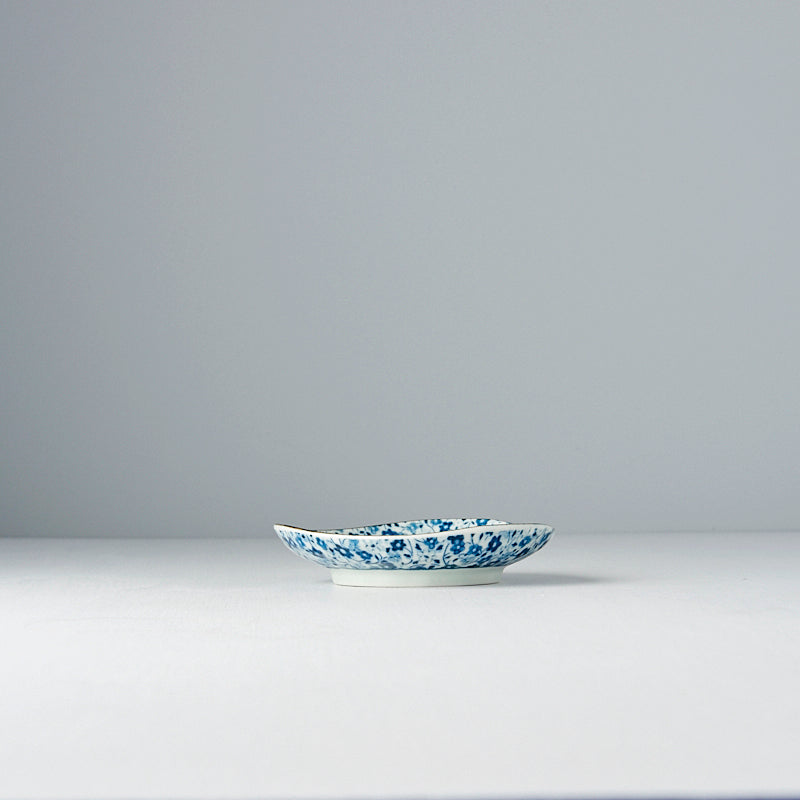 Saucer Organic Shape 12cm Blue Daisy Glaze - Image 5