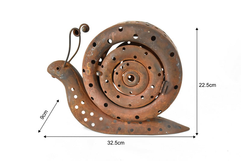 Rust Snail Candle Holder 32cm - Image 3