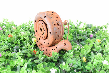Rust Snail Candle Holder 22cm - Image 2