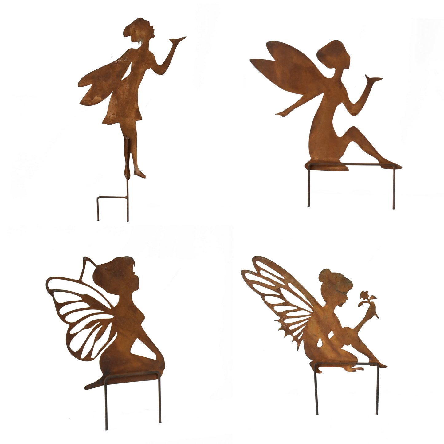 Set 4 Asst Fairy Garden Stakes 45cm, 32cm, 29cm, 29cm - Image 2
