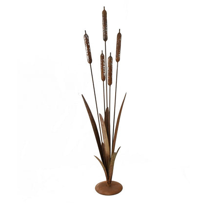 Rust Bulrush Decoration On Stand 91cm - Image 3