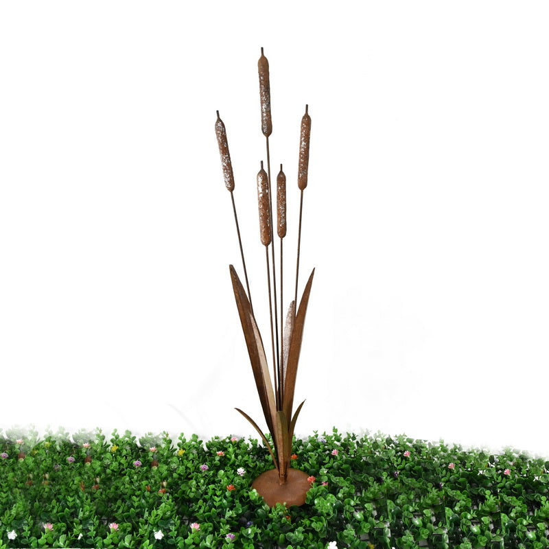 Rust Bulrush Decoration On Stand 91cm - Image 2