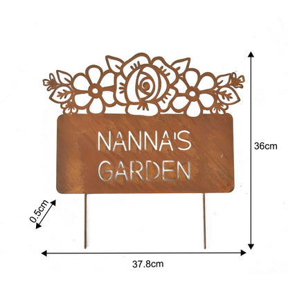 Nanna'S Garden Laser Cut Garden Stake 37cm - Image 3