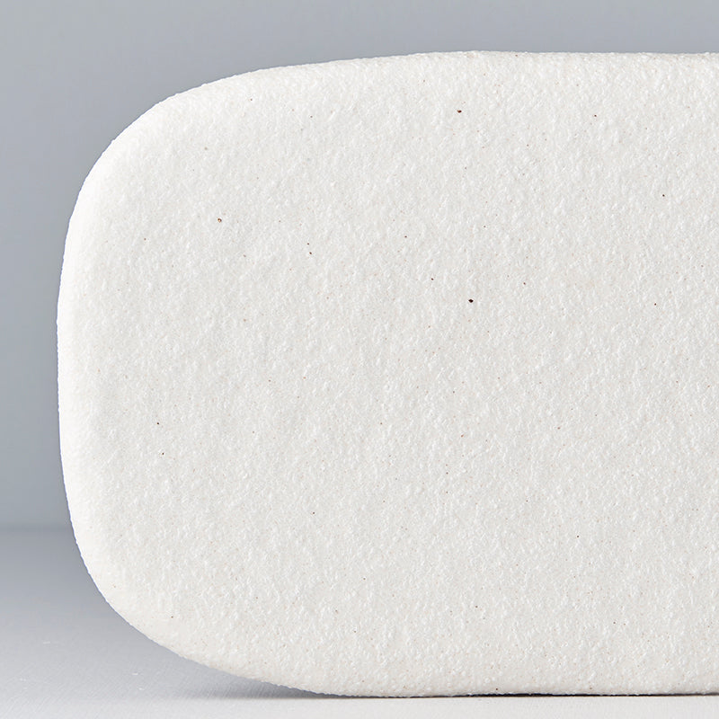 Plate Rectangular 22cm Shell White Glaze - Image 3