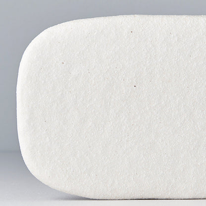 Plate Rectangular 22cm Shell White Glaze - Image 3