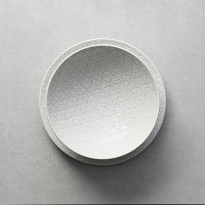Udon Bowl 19.5cm White Star Glaze - Image 5