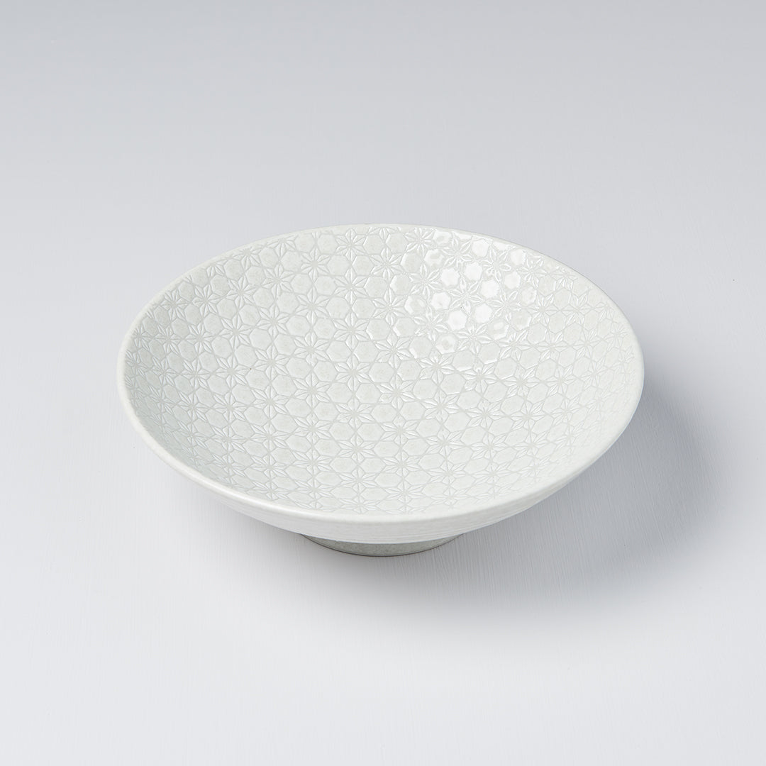 Ramen Bowl 24.5cm White Star Glaze - Image 4