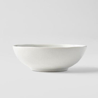 Bowl Oval 14cm Parchment White Glaze - Image 2
