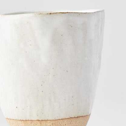 Lopsided Mug 275ml White & Bisque Glaze - Image 2