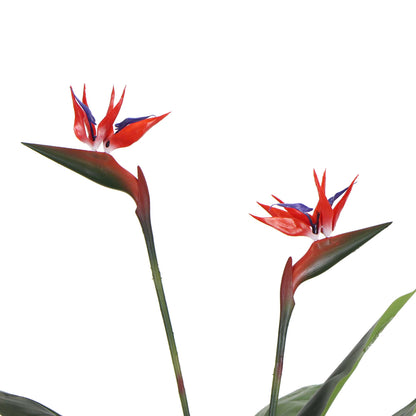 Artificial Bird of Paradise Plant 110cm (Red Flowers) - Image 4