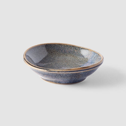 Sauce Dish organic shape 8cm Steel Grey Glaze