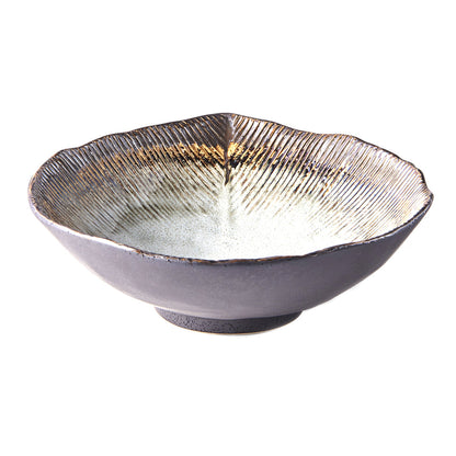 Bowl Irregular 22cm Akane Grey Glaze - Image 2