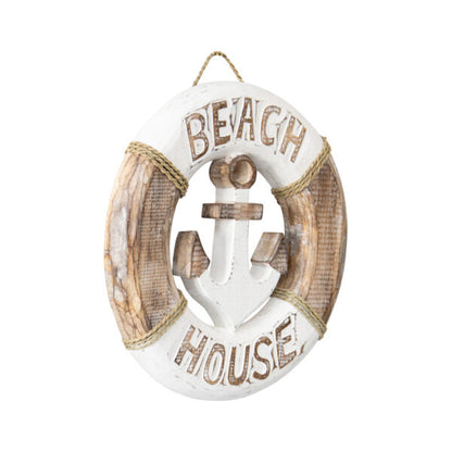Handcrafted Beach House Anchor Wall Art 30cm - Image 2
