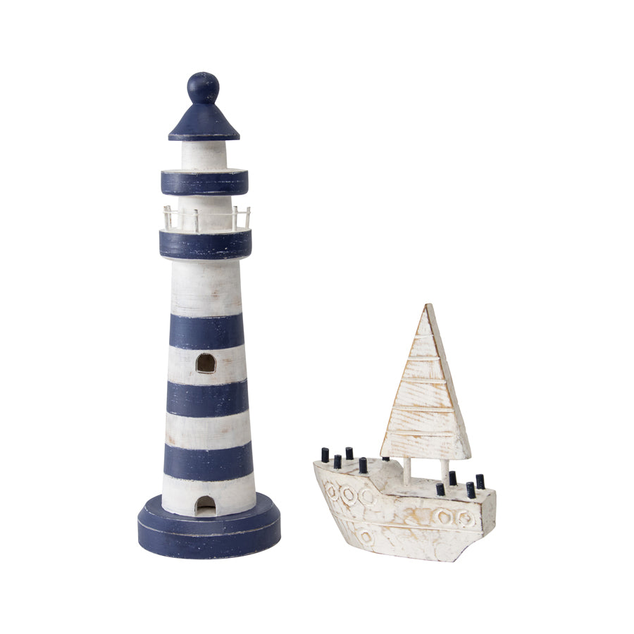 Handcrafted Lighthouse 13x40cm - Image 2