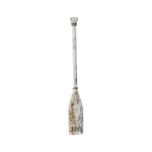 Handcrafted Whitewash Canoe Paddle 15x110cm