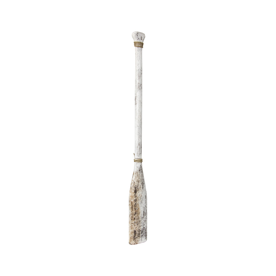 Handcrafted Whitewash Canoe Paddle 15x110cm - Image 2