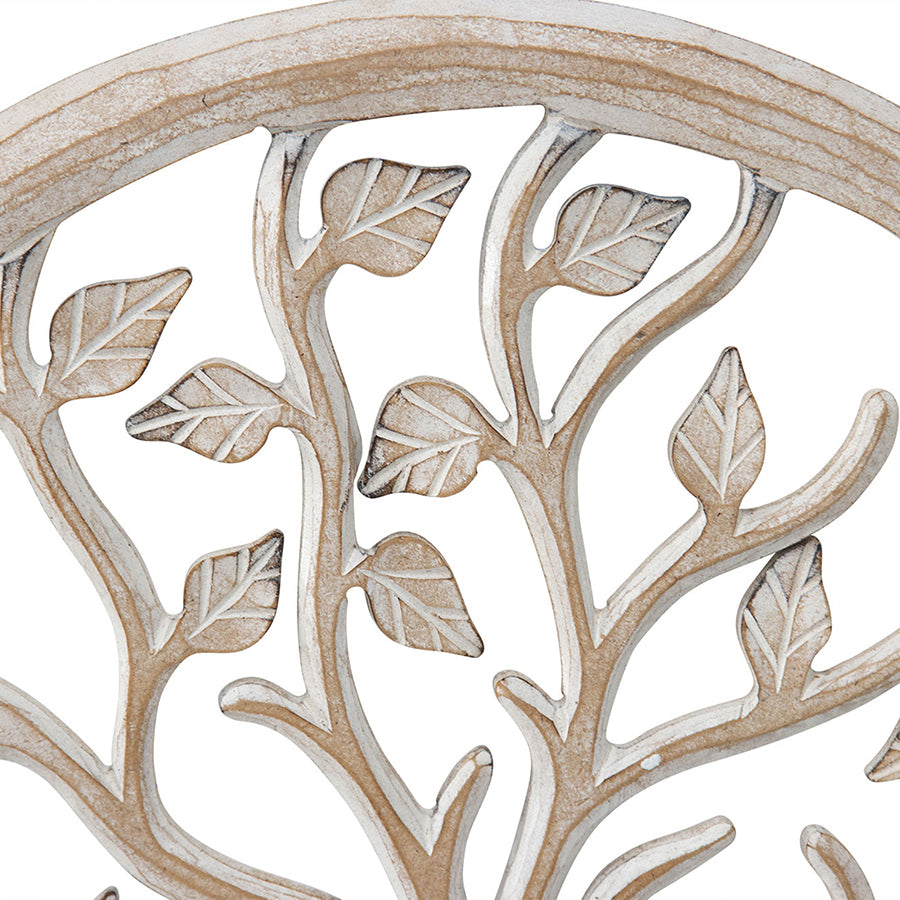 Hand-Carved Round Tree-Of-Life Wall Art 40x40cm - Image 3