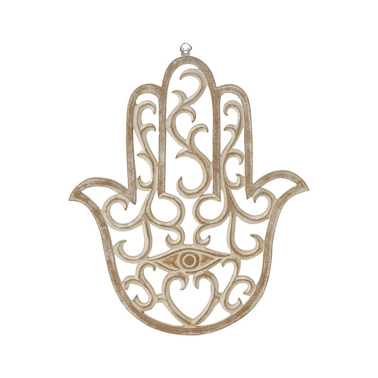 Hand-Carved Lucky Hand Wall Art 35x40cm