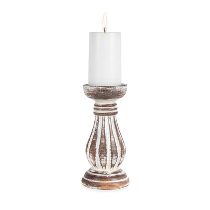 Hand-Carved Classic Candle Holder 8x20cm - Image 2