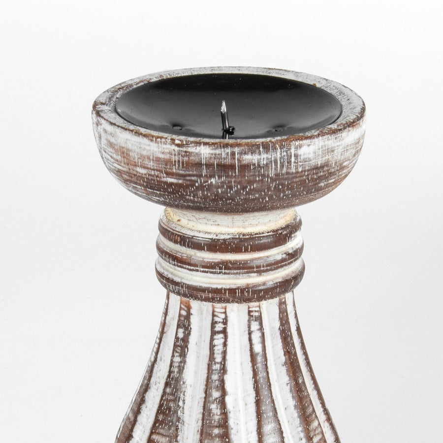 Hand-Carved Classic Candle Holder 8x20cm - Image 3