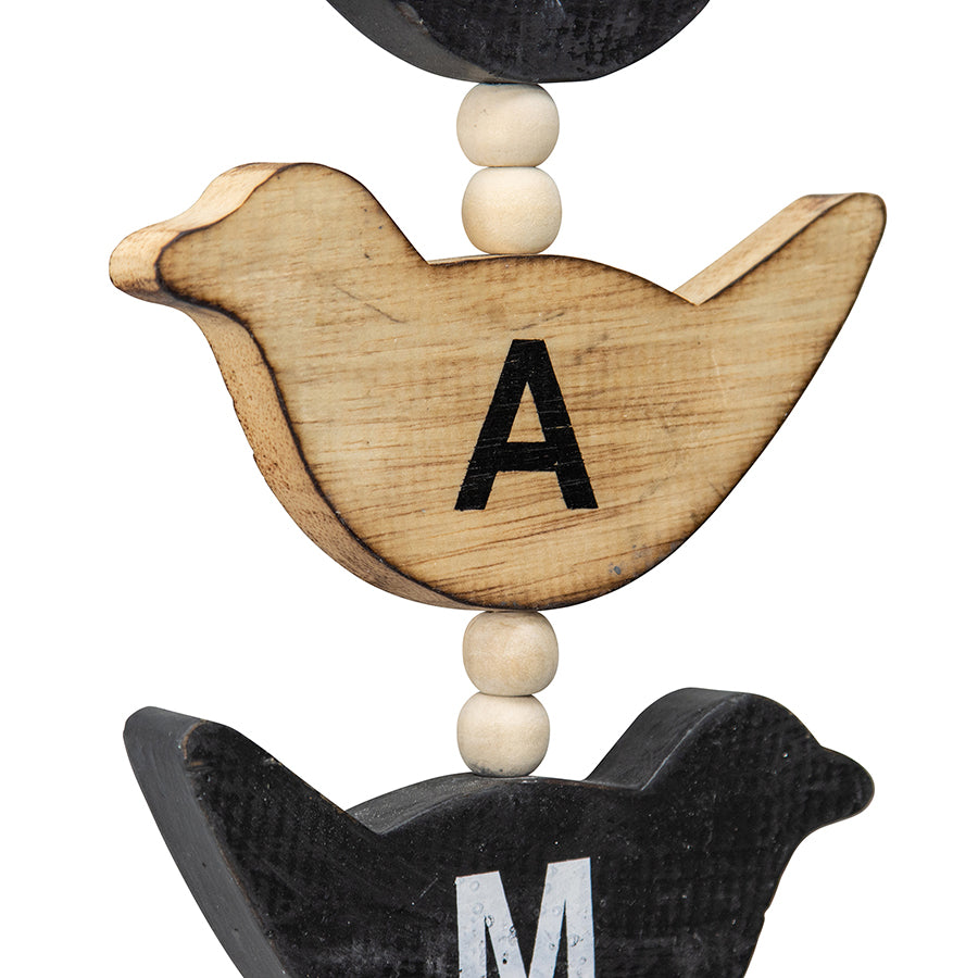 Handcrafted Hanging Bird Family Mobile 15x85cm - Image 3
