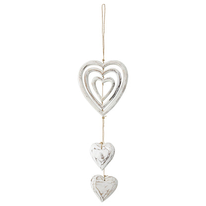 Handcrafted 3 Heart Hanging Mobile 30x3cm