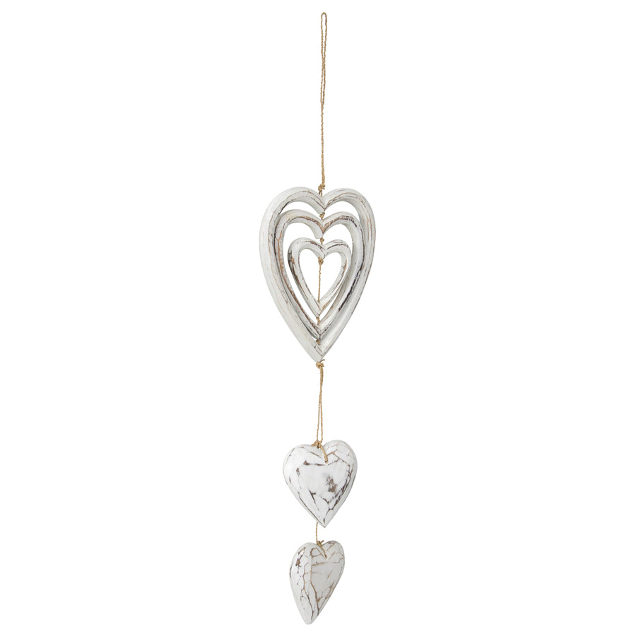 Handcrafted 3 Heart Hanging Mobile 30x3cm - Image 2