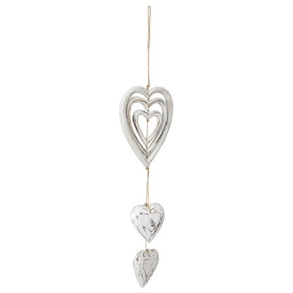 Handcrafted 3 Heart Hanging Mobile 30x3cm - Image 2