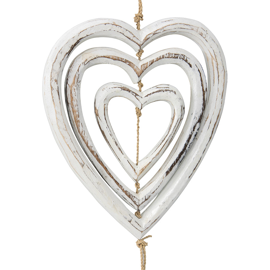 Handcrafted 3 Heart Hanging Mobile 30x3cm - Image 3