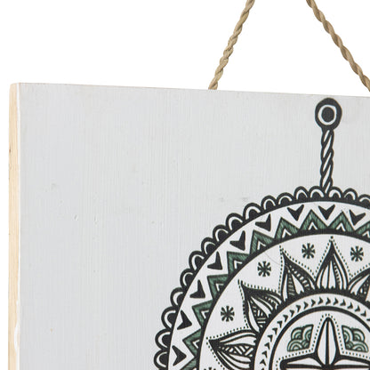 Handcrafted Monochrome Dream Catcher Wall Art 30x2cm - Image 3