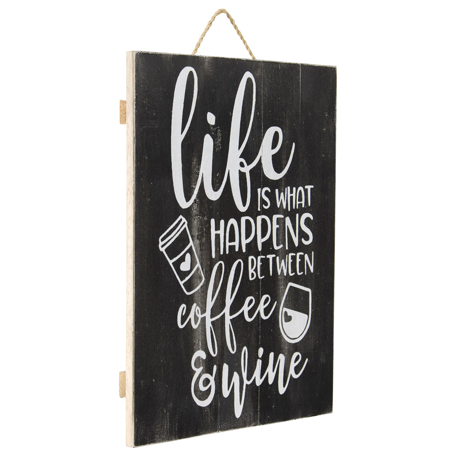 Handcrafted Life Coffee & Wine Wall Art 30x2cm - Image 2