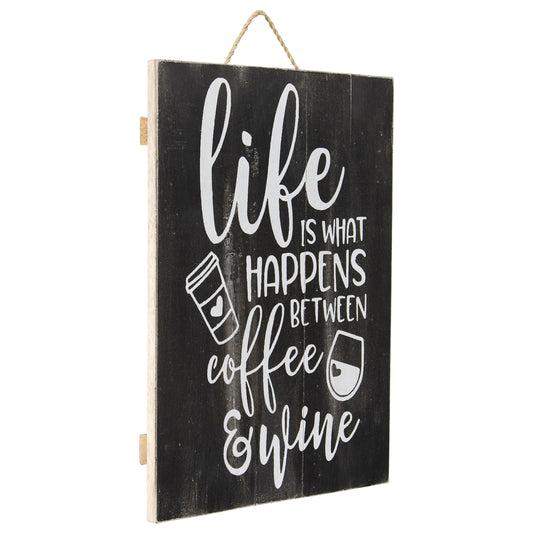 Handcrafted Life Coffee & Wine Wall Art 30x2cm - Image 2