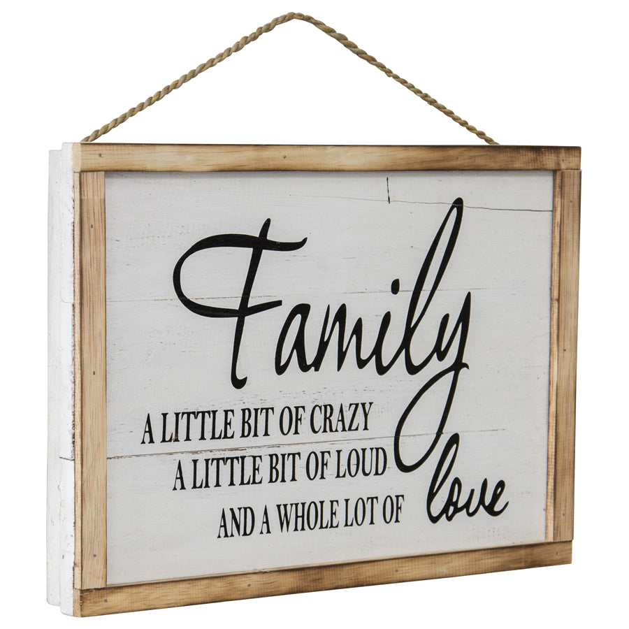 Handcrafted Family Crazy Love Framed Wall Art 30x40cm - Image 2