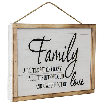 Handcrafted Family Crazy Love Framed Wall Art 30x40cm - Image 2
